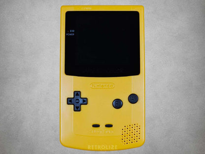 Yellow Dandelion Game Boy Color OLED with Black Buttons Screen Off
