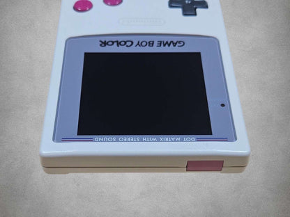 Grey Game Boy Color IPS upgrade kit top on grey background