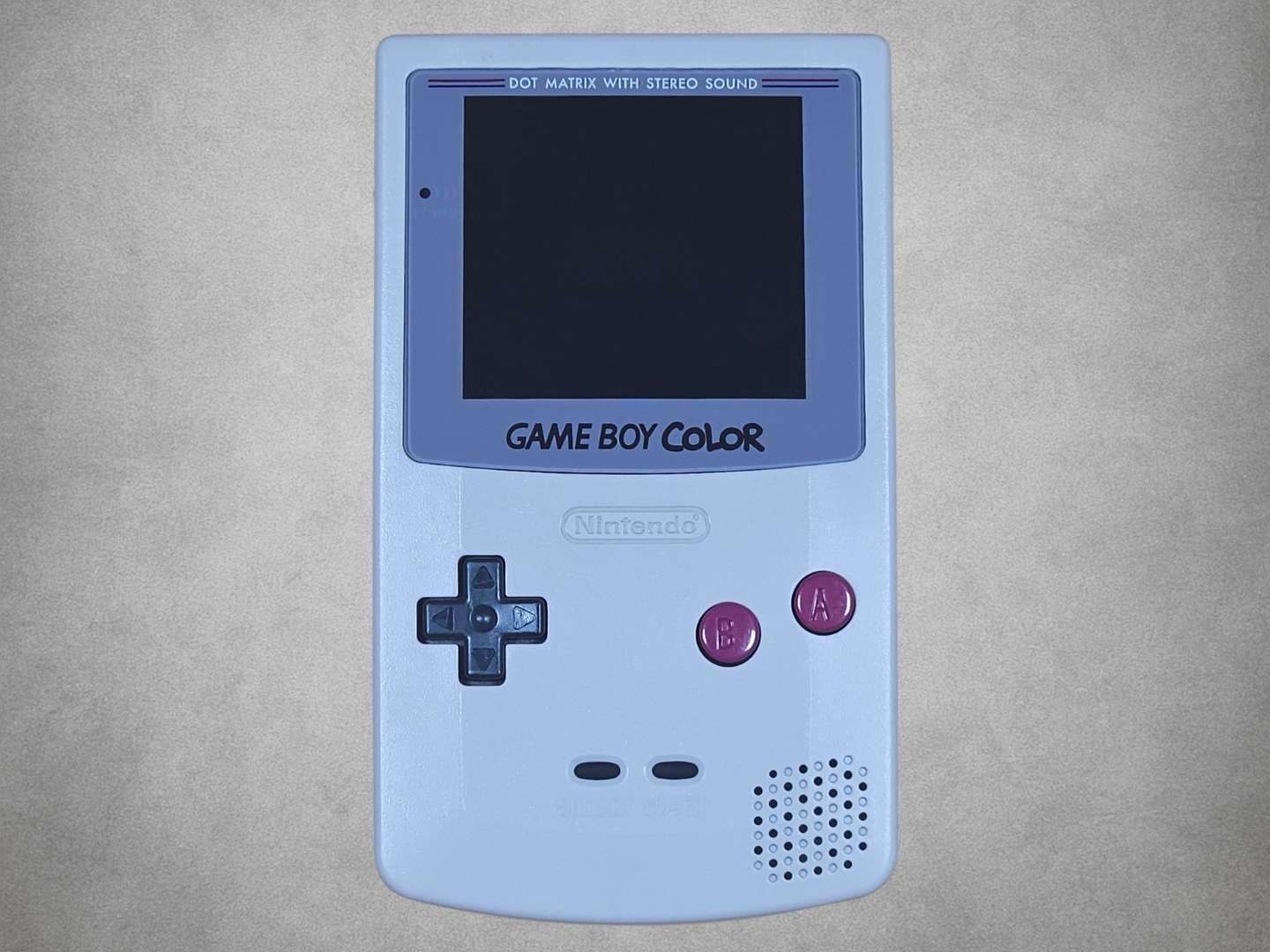 Grey Game Boy Color IPS upgrade kit front on grey background