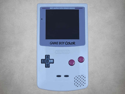 Grey Game Boy Color IPS upgrade kit front on grey background