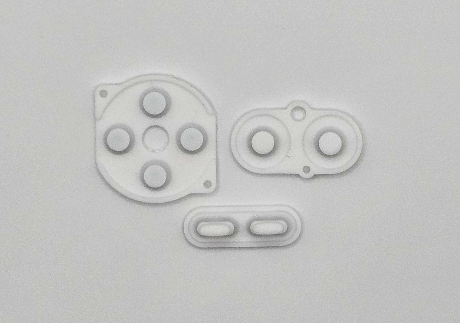 Replacement White Silicone\Rubber Button Pads Black for Nintendo Game Boy Color (GBC)