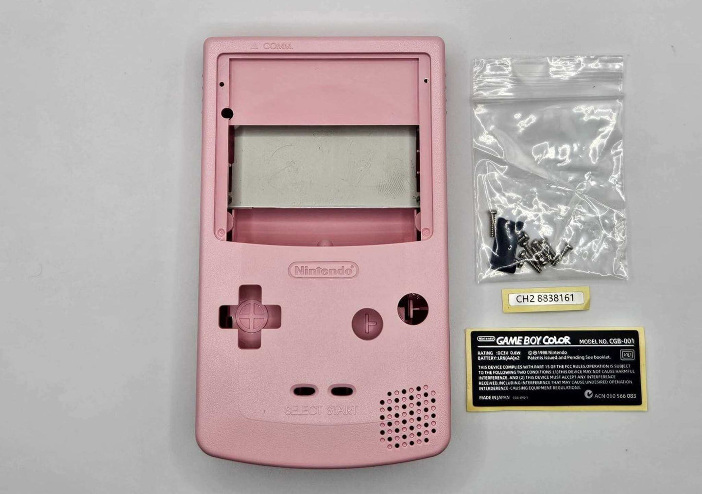 Nintendo Game Boy Color GBC Shell IPS Ready ABS Plastic - Pink