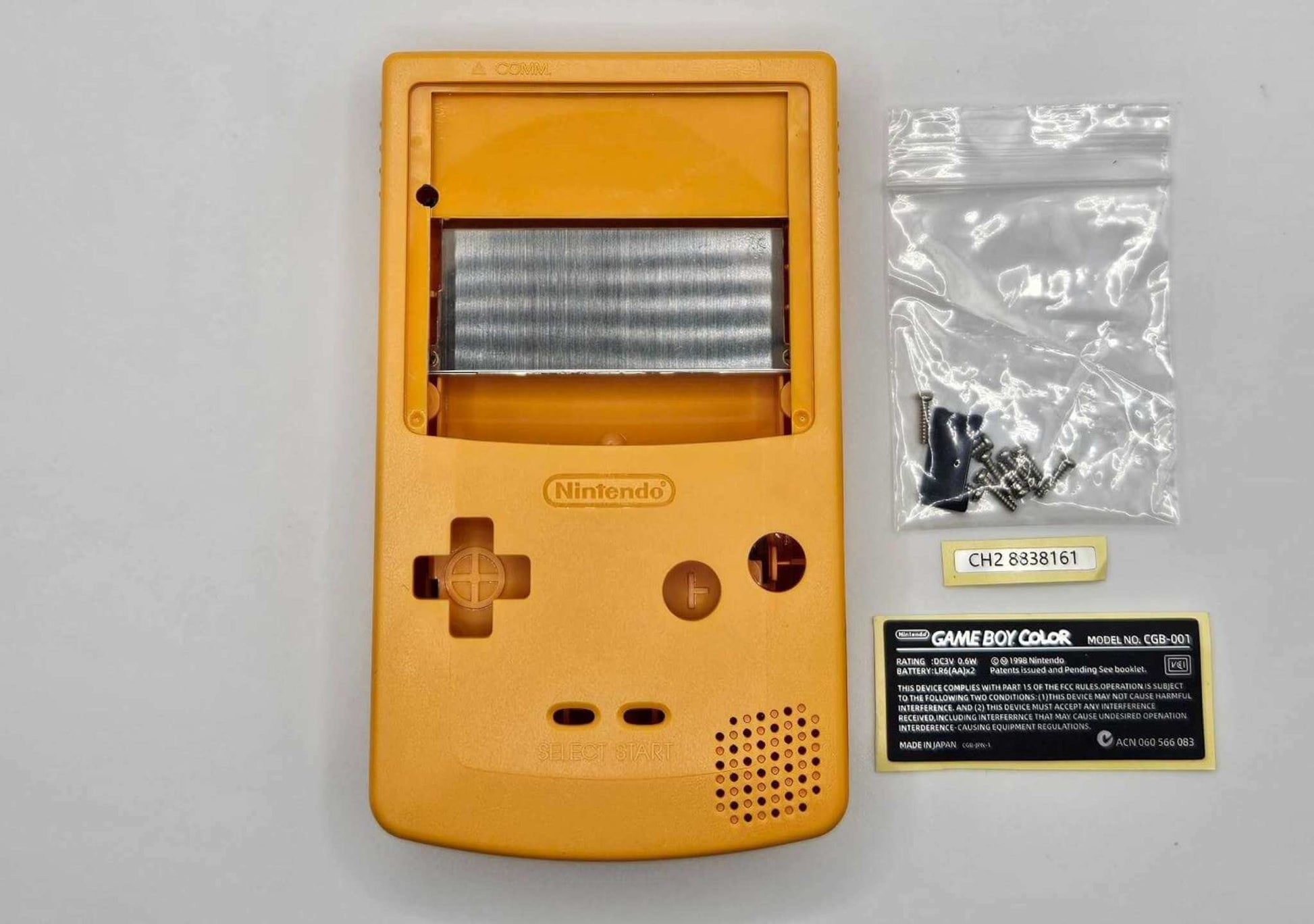 Nintendo Game Boy Color GBC Shell IPS Ready ABS Plastic - Yellow