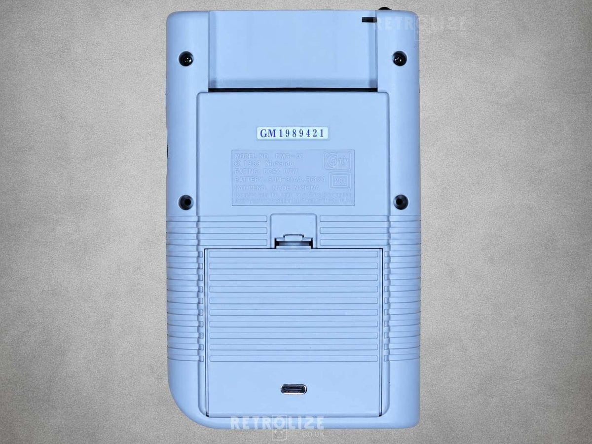 Game Boy DMG-01 Classic Grey Rear Shell With USB-C Charging Port