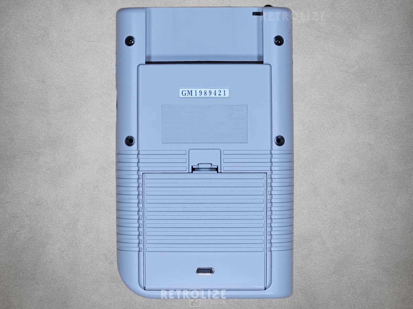 Game Boy Classic DMG Console Grey Back