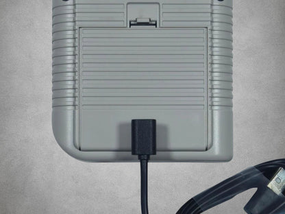 Game Boy Classic DMG Console Grey USBC angled cable