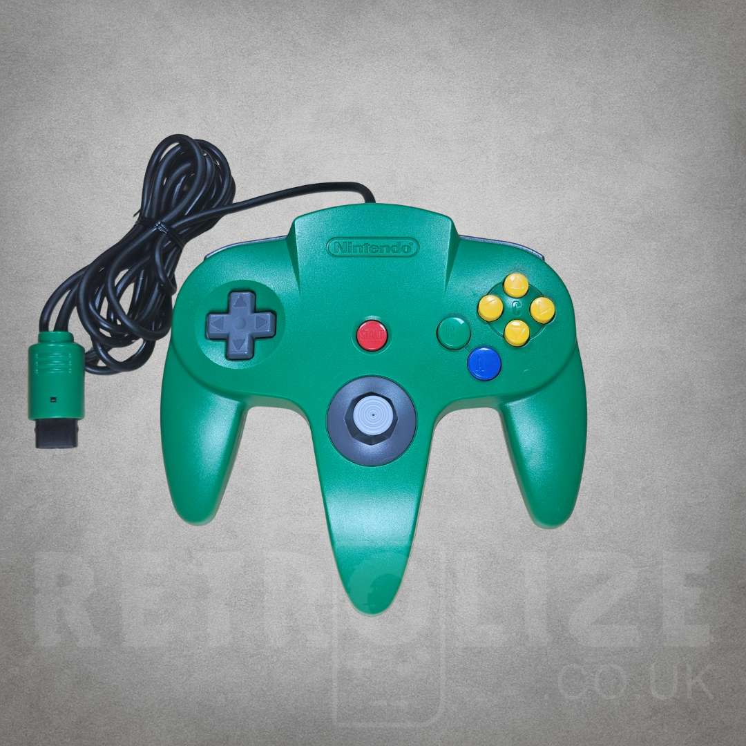 Extreme Green Nintendo 64 Controller Front View
