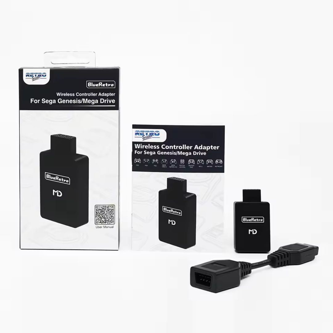 Sega Mega Drive Genesis MD BlueRetro Wireless Bluetooth Controller Receiver Box Contents