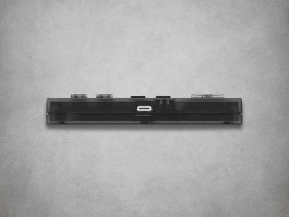 8BitDo N30 ES Controller Smokey Black USBC View on Grey Background