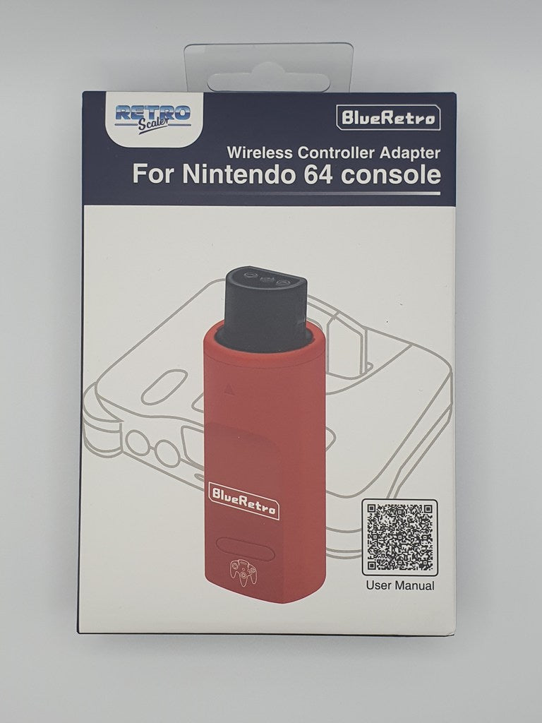 Blue Retro BlueRetro Nintendo N64 Wireless Bluetooth Controller Receiver Box