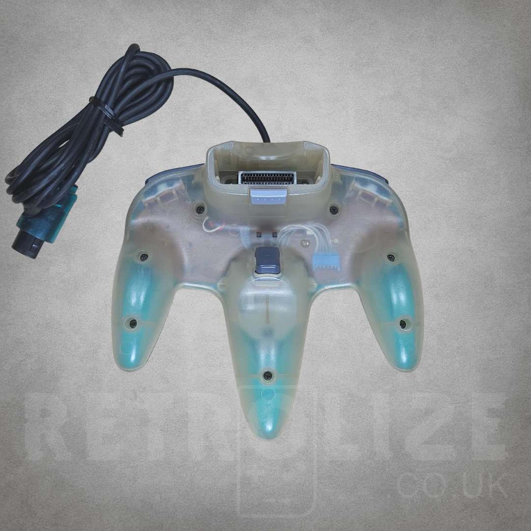 Ice Blue Nintendo 64 Controller Back View