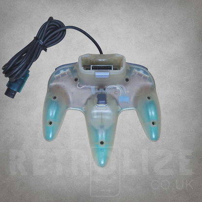 Ice Blue Nintendo 64 Controller Back View