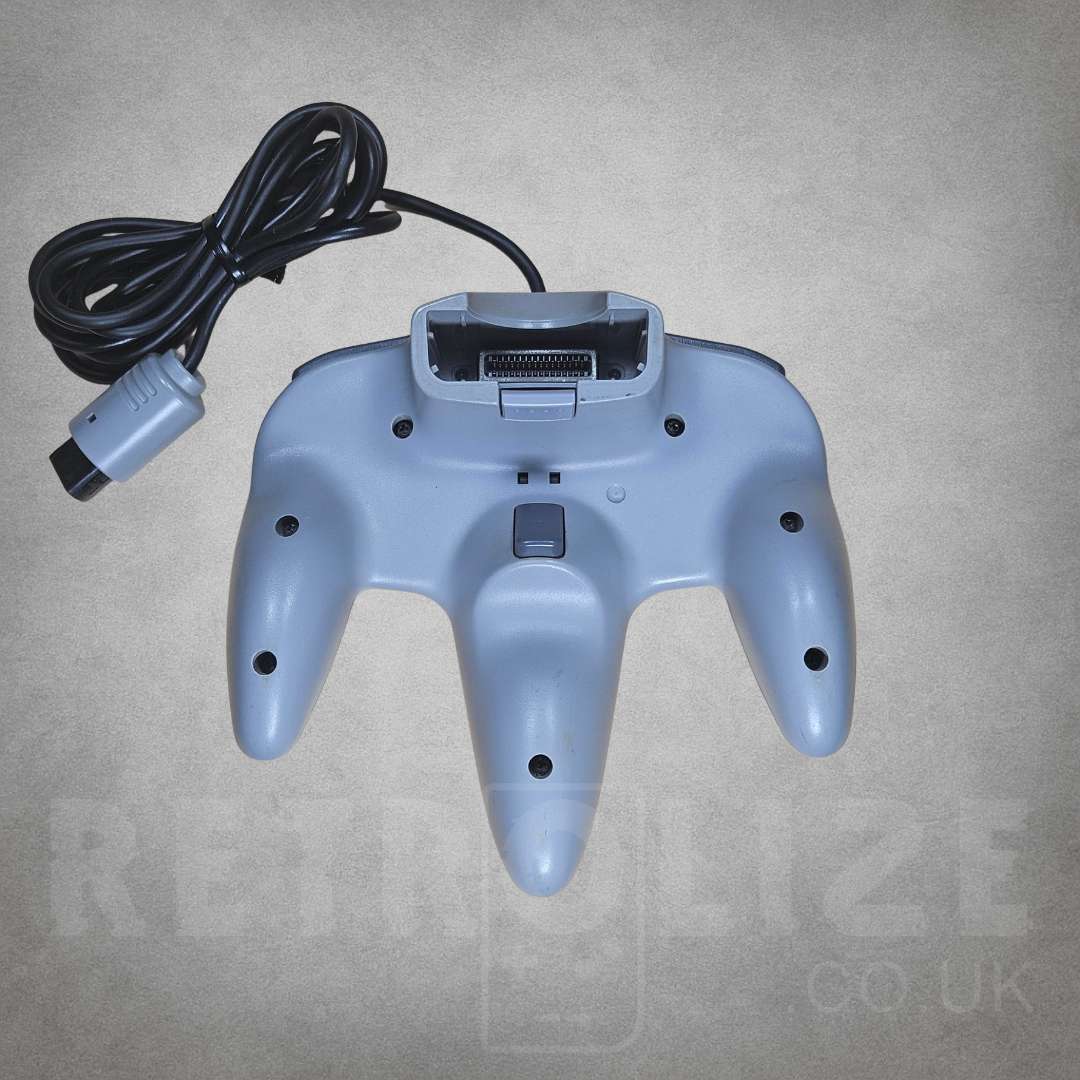 Classic Grey Nintendo 64 Controller Back View