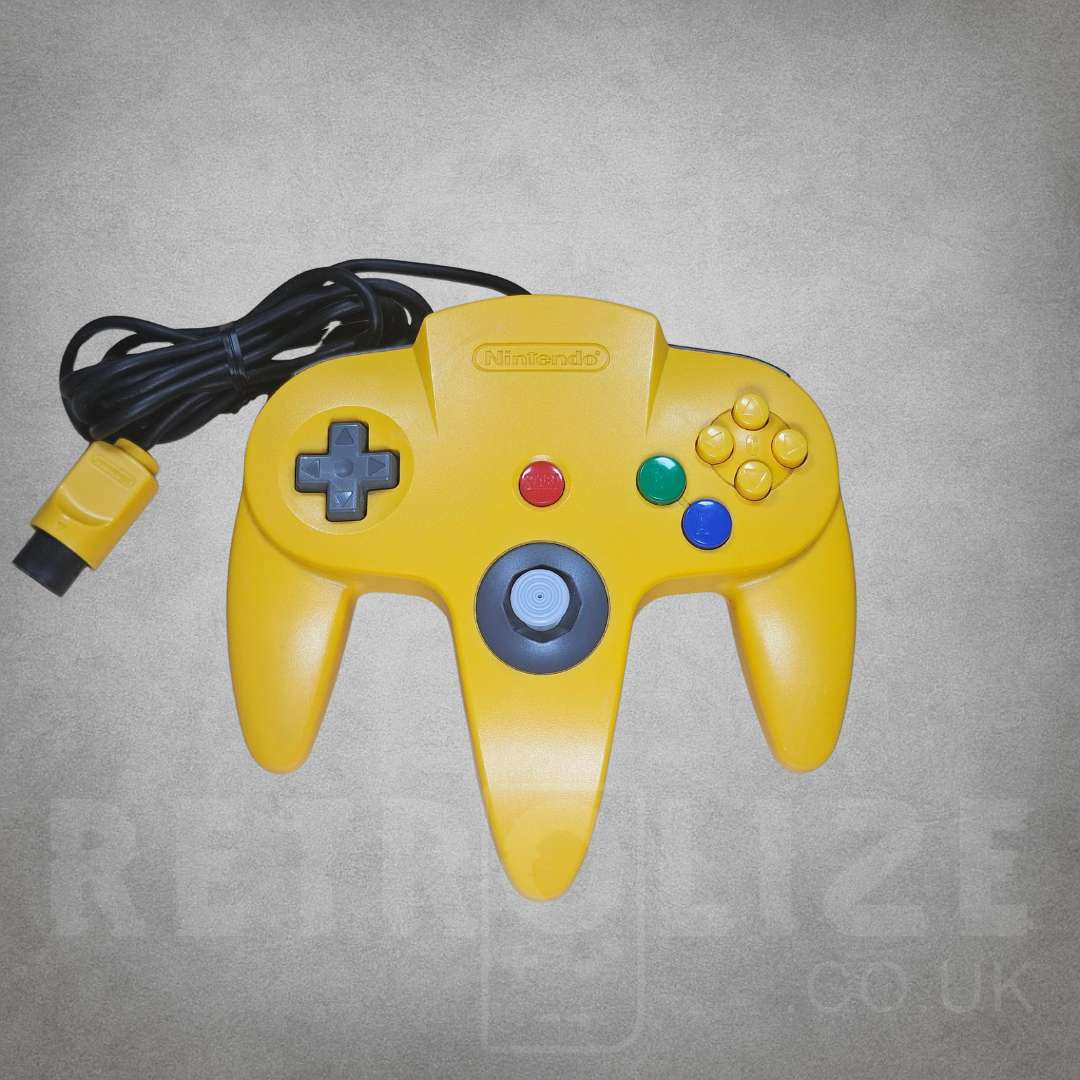 Dandelion Yellow Nintendo 64 Controller Front View