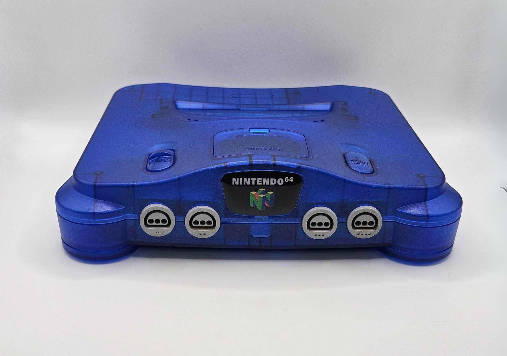 Clear Blue Nintendo 64 with AV buy and power