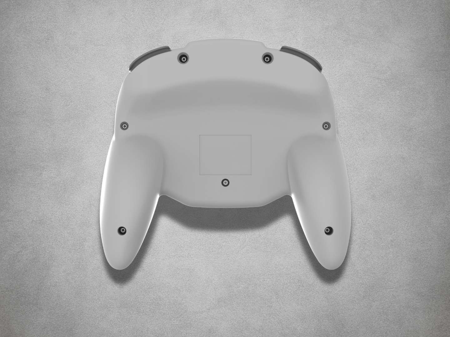 Tribute64 Hori Style wireless Nintendo 64 controller on a grey background back view
