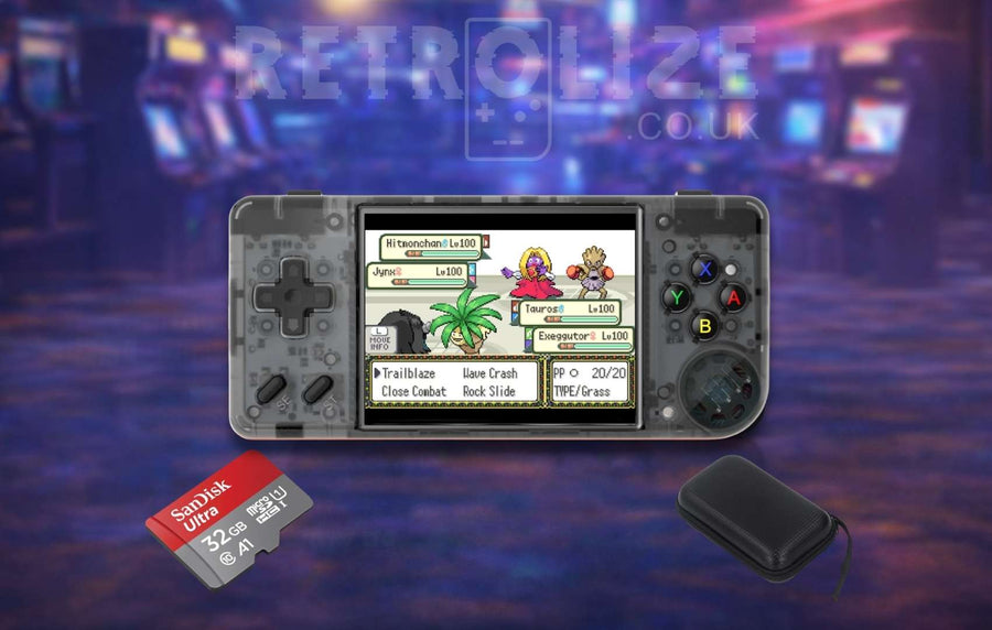 Anbernic RG28XX black compact retro gaming handheld console