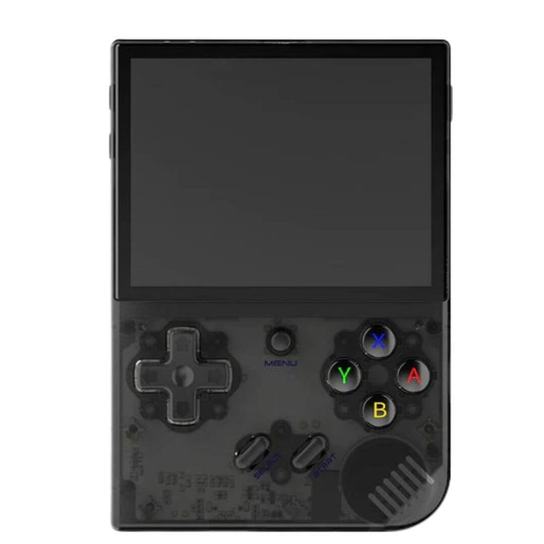 Anbernic RG35XX Plus+ Clear Black Front View Retro Games Console