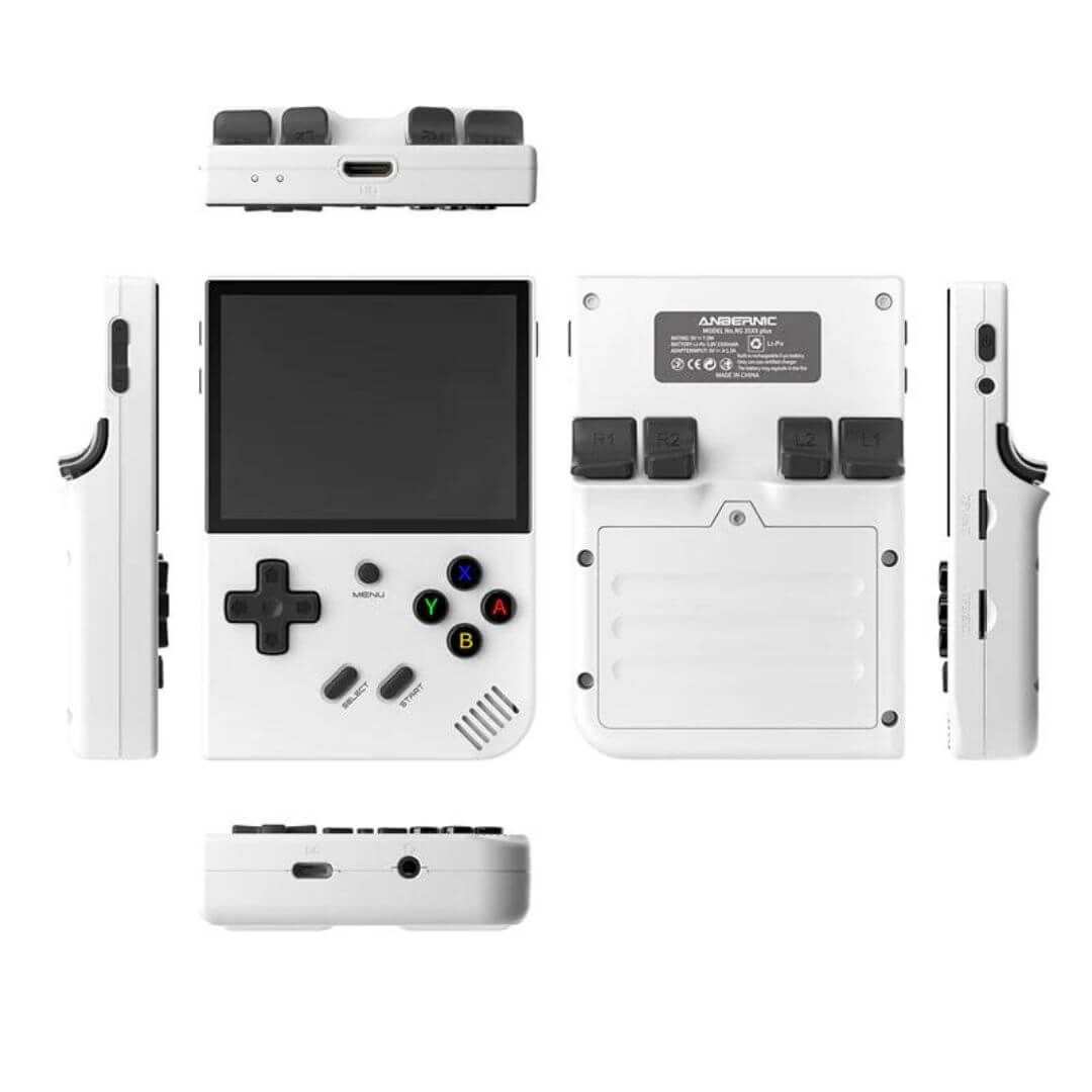 Anbernic RG35XX PLUS+ Retro Gaming Handheld Console White 192GB SanDisk +  Carry Case