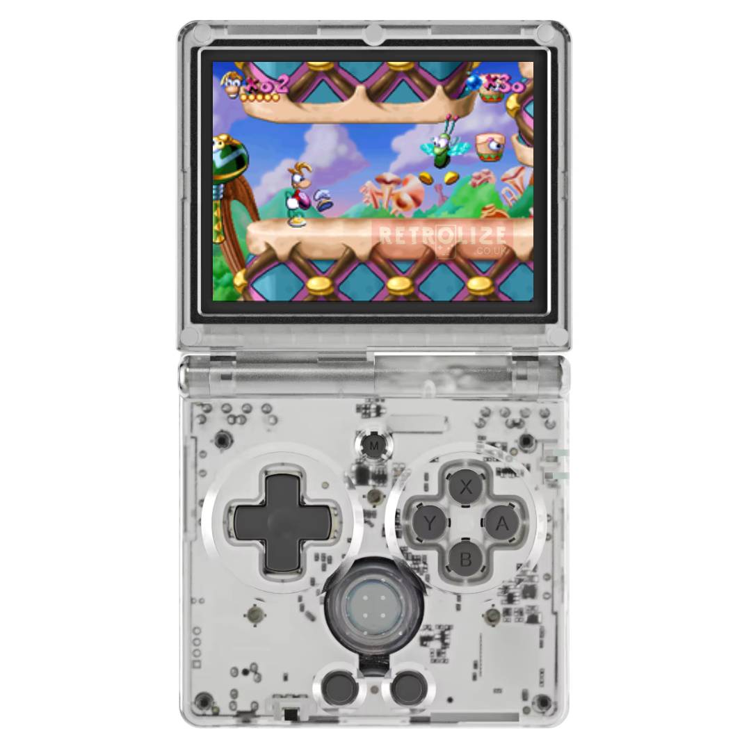 Anbernic RG35XXSP Retro Gaming Handheld Clear Front View