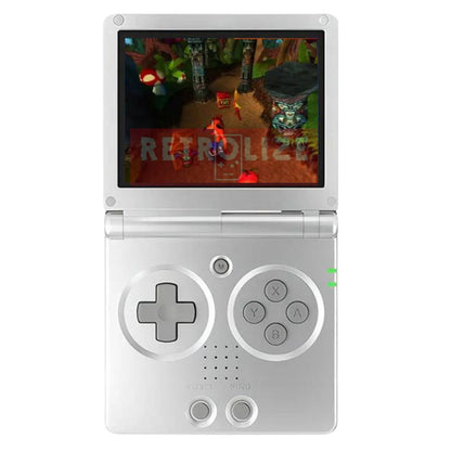 Anbernic RG35XXSP Retro Gaming Handheld Silver Front View