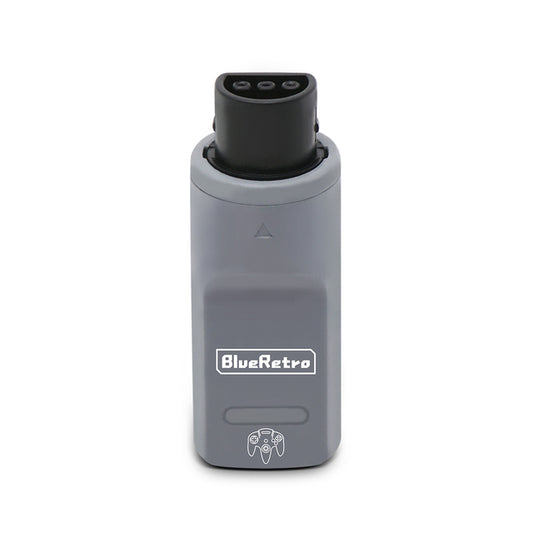 Blue Retro BlueRetro Nintendo N64 Wireless Bluetooth Controller Receiver Grey