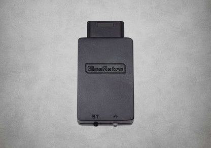 Blue Retro BlueRetro Sega Saturn Wireless Bluetooth Controller Receiver Black on grey background