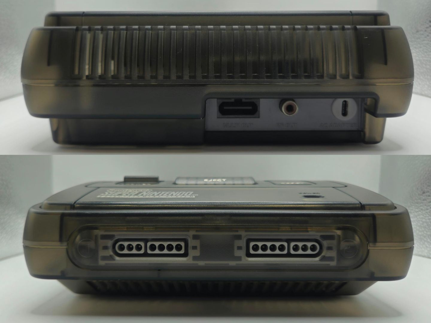 Super Nintendo SNES (PAL) - Recapped + Reflowed - Switchless Region Free - Smokey Black