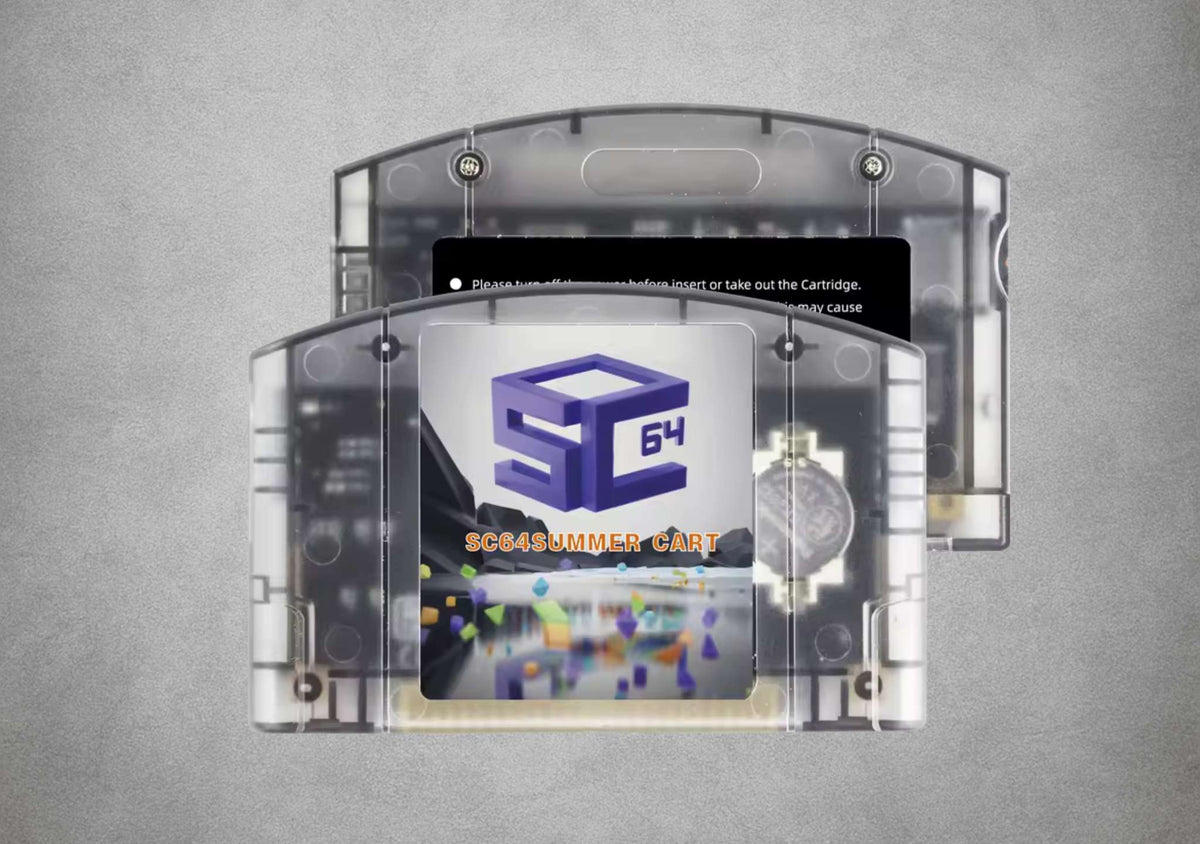 SummerCart64 4TG N64 Flash Cartridge In Translucent Smoke Grey