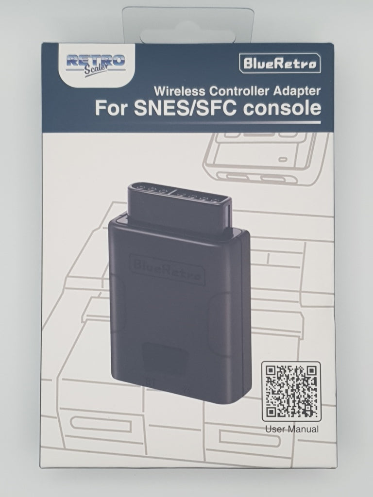 Blue Retro BlueRetro Super Nintendo SNES Wireless Bluetooth Controller Receiver Box