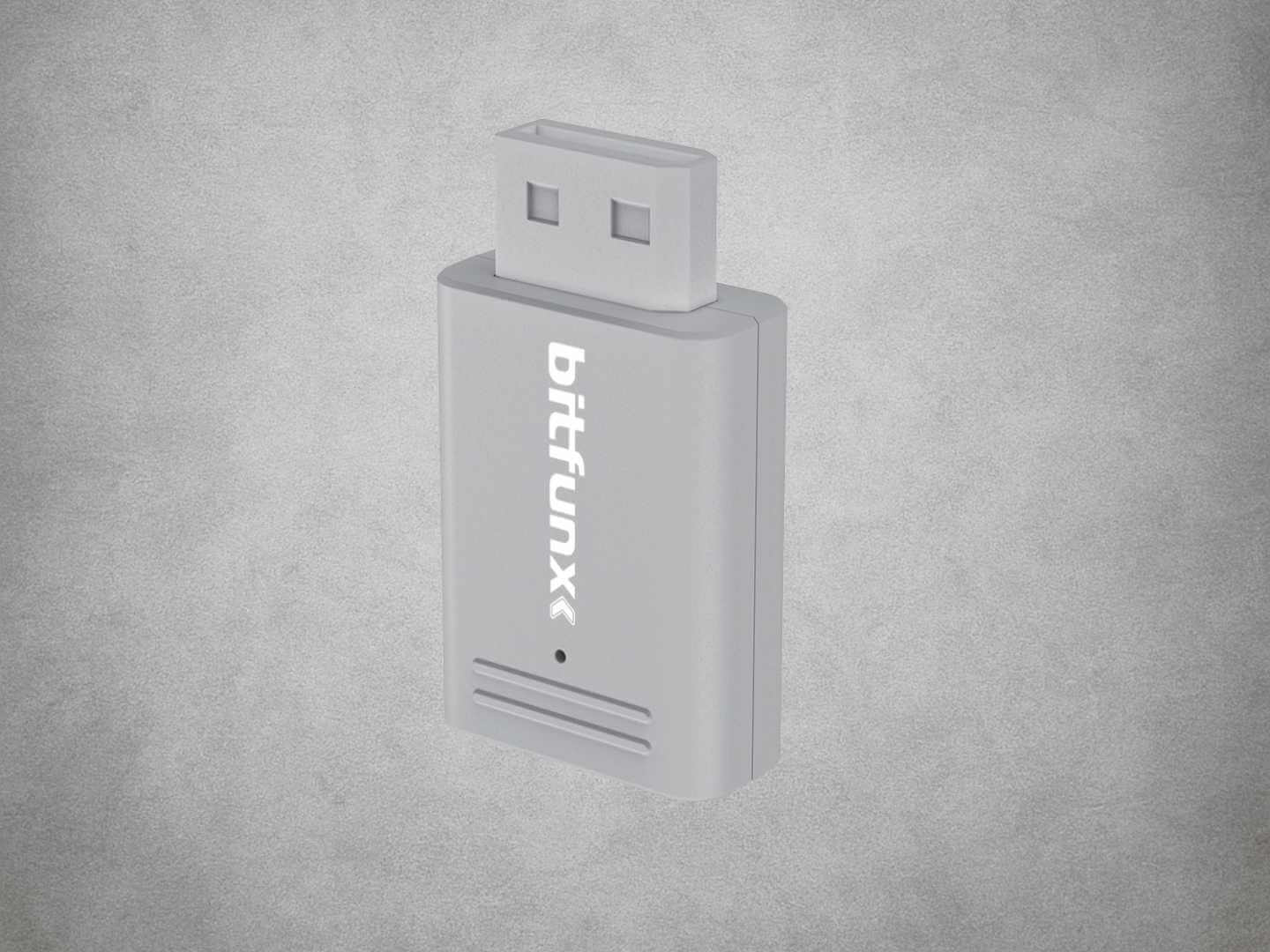 Nintendo Wii HDMI Adapter Grey on grey background