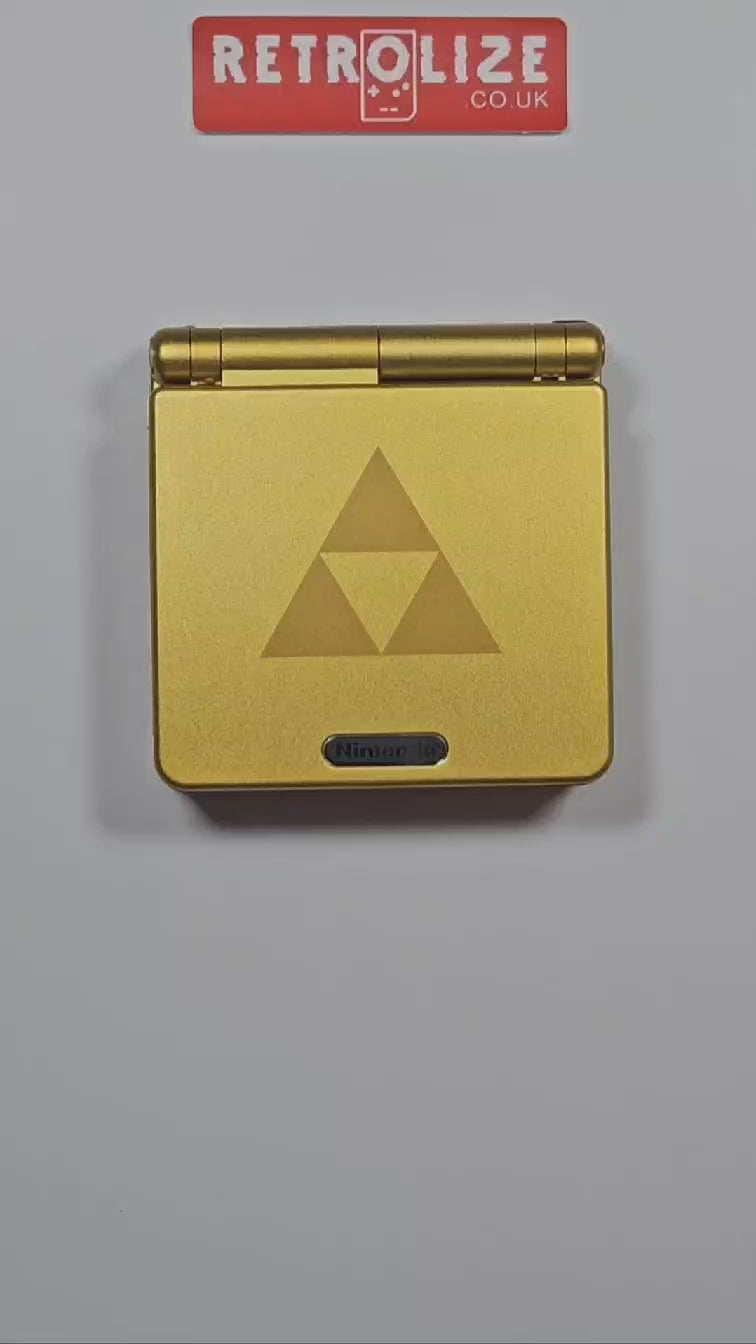 Video walkthrough of a Zelda themed custom Game Boy Advance SP